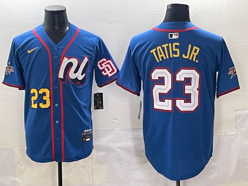 Men 2025 San Diego Padres #23 Tatis jr Blue All star Nike MLB Jersey style 4->youth mlb jersey->Youth Jersey